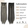 SHDanrtsey Hair Extensions 6 PCS Black Highlighteded Blonde Clip in Hair Extensions 22Inch Long Straight hair extensions Thickened hair Hair Extensions Clip In（22inch 6pcs 1B/613#)
