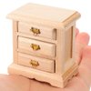 ibasenice 2 Dollhouse Nightstands - Miniature Furniture for Bedroom Decor, Wooden Bedside Tables and Cabinets for 1:16 Scale Dollhouses, Suitable for Ages 16+