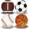 ZOIIWA 80Pcs Sports Themed Birthday Party Supplies All Star Plates Baseball Football Soccer Basketball Dinnerware Plates Superstar Disposable Paper Plates for Boy Birthday baby shower Party Decor