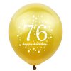 SHUNTAI 76th Birthday Balloons Black and Gold 76th Birthday Decorations for Men Women Latex Confetti Balloon 76 Year Old Theme Happy Birthday Party Supplies 15 Pack 12 inch (76 birthday decor)