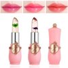 LZYLLS 2 Pack Crystal Jelly Flower Lipstick,Magic Temperature Color Change Lip Gloss Lip Stick PH Clear Magic Lipstick Long Lasting Nutritious Moisturizing Lip Balm（Set C）