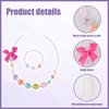 BigOtters Little Girls Necklace Bracelet, 6 Sets Lovely Colorful Beads Jewelry Princess Dress up for Toddlers Pretend Play Party Costume，Easter Eggs Stuffers Kids Easter Gift