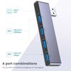 Fidioto USB Hub, 4-Port USB Hub(1 * 3.0 Hub, 3 * 2.0 Hub) USB Splitter USB Expander for Laptop,Windows PC,Mac,Printer,Flash Drive,Mobile HDD, Notebook PC