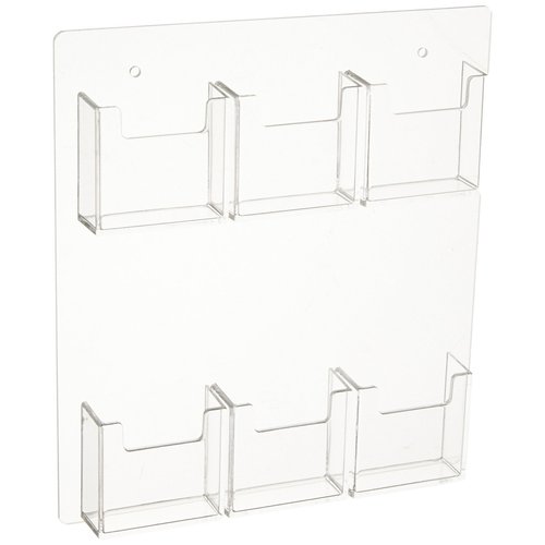 Source One 6 Pocket Vertical Wall Mount Business Card Holder Display (6P-WM-BC-VERITCAL)