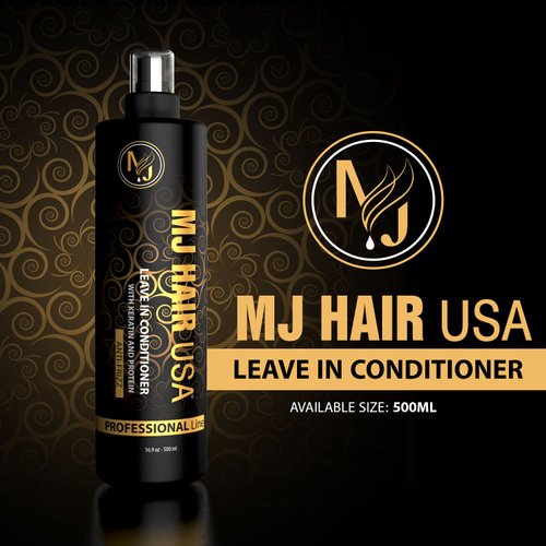 MJ Hair USA Leave In Conditioner with keratin and protein,Anti Frizz (500 ml)