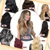 KiiKiiGirl Virgin Microlink Hair Extensions - Human Hair,16inch Micro link Hair Extensions Human Hair Micro Beads Hair Extensions Human Hair Chocolate Brown to Caramel Blonde 30G/Pack