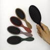 WeiLa Anti-Static Hair Brush Oval, Stainless-Steel Bristles Detangler for Wigs & Hair, ABS Handle (Jasper Red)