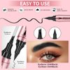 2 In 1 Microblading Eyebrow Pencil, Magic 3D 4-Tip Eyebrow Pen, Precise Waterproof Eyebrow Pencil For Natural And Long-Lasting Makeup, Eyebrow Pencil For Women and Men（Black）