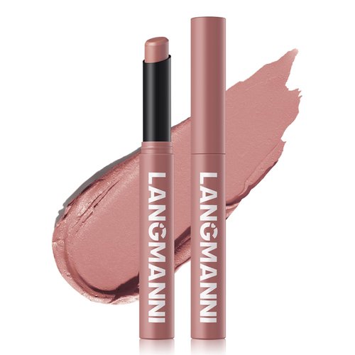 Kyannkara Matte Lipstick Velvety Mud Texture,Waterproof Long-Lasting,Non-Stick Cup,High Pigmented,Feels Comfortable On Lips 01#