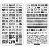 FingerAngel 24 Pcs Stamping Plates Mix Designs Retangle Stamp Stamping Image Fashion Design Plate Print Leaves Flowers Animal Nail Art Template
