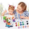 KC Republic Ocean Reef Sea Creatures 37pcs Water Washable Painting & Building Toy Set, Children's Activity Art Kit, Paint Your Own Buildable Ocean Reef Toy with Free Stress Reducing Keychain Gift