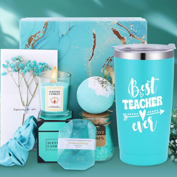 Women Spa Gifts Basket Birthday Box Set Female Teacher End of Year Middle High School Best Coworker Appreciation Thank You Cute Personalized Present Birthday Christmas Music Art Dance Funny Cool