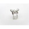 Tiny mini silver daisy flower metal hair claw clips