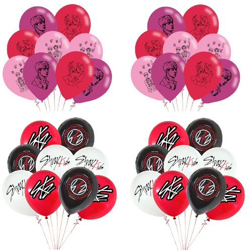 36Pcs STRAY K-IDS Balloons, 12" STRAY K-IDS Latex Balloons STRAY K-IDS Birthday Decorations Party Supplies for Fans