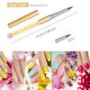 Honoson 5 Pieces Acrylic Nail Brush Set UV Gel 3D Nail Brushes Salon Using Acrylic Manicure Brush, Size 4, 6, 8, 10, 12