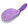 NuWay 4Hair® Patented Curved and Vented Hair Dryer Safe Detangling C Brush® (Purple)