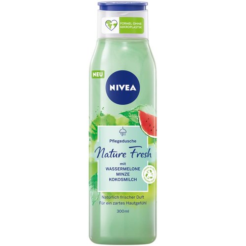 NIVEA Fresh Blends Watermelon Shower Gel (300ml), Watermelon-Scented Women's Shower Gel, Vegan Shower Gel Made with Natural Watermelon Juice, Mint, and Coconut Milk