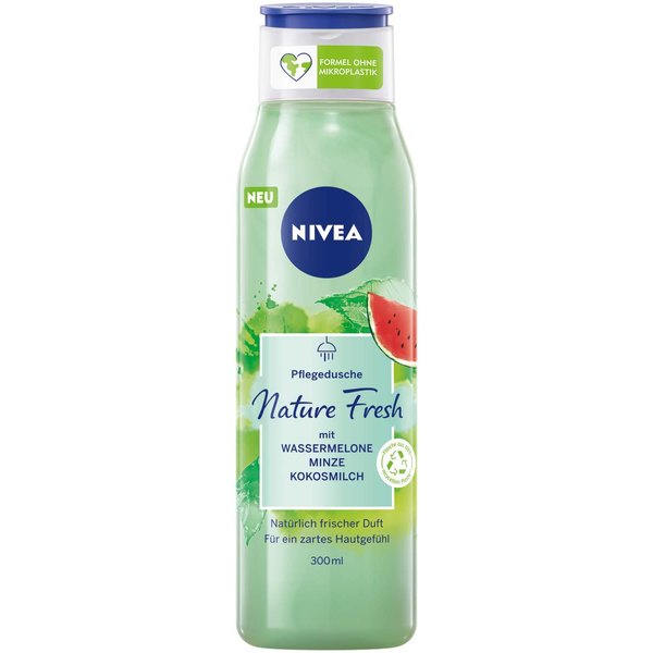 NIVEA Fresh Blends Watermelon Shower Gel (300ml), Watermelon-Scented Women's Shower Gel, Vegan Shower Gel Made with Natural Watermelon Juice, Mint, and Coconut Milk