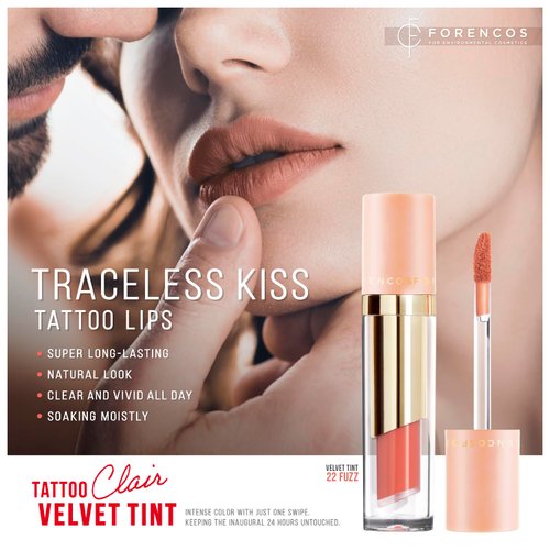 FORENCOS Long Lasting Waterproof Lip Stain Liquid Lipstick, Velvet Matte, Longwear, High Pigmentation, Tattoo Lips, Weightless, Smudge-proof, Non-Sticky, Korean Lip Tint Stain Makeup (22 Fuzz)