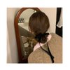 Bows Velvet Ribbon Hair Clips and Barrettes Set - Long French Bowknot Clips, Ponytail Slides, Head Accessories for Women, Girls (3pcs)