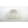 Generic Medium clear frosted white spotted Iridescent hair claw clip