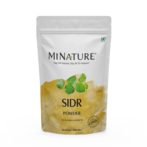 mi nature Sidr Powder, 227g (8oz, 0.5 lb) | Natural Hair Conditioner and Cleanser with Mucilages and Saponins for All Hair Types