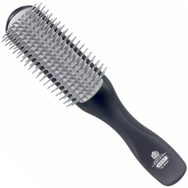 Kent KFM2 Gel Styling Hair Brush for Men - 9 Row Mens Hair Brush with Ionic Anti Static Bristles Great for a Daily Mens Styling Brush - Kent Brush Detangling and Smoothing Long or Thick Hair