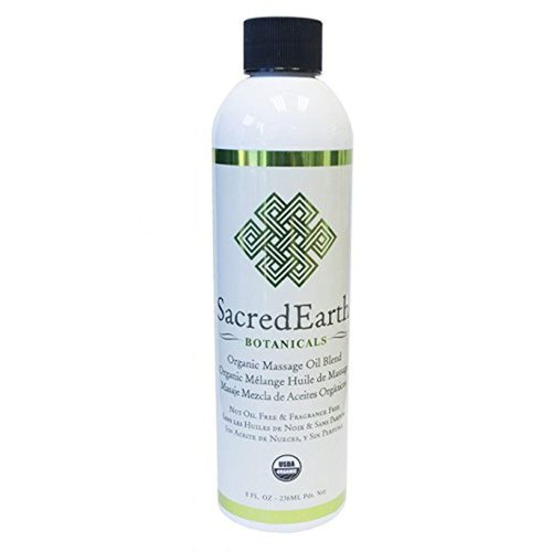 Organic Massage Oil Blend (8oz) - Unscented, Nut Oil Free, Gluten Free and USDA Certified Organic