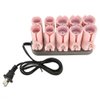 Instant Heat Compact Hot Rollers, for On-The- Styling, 10Pcs professional electric heating curling iron curling barrel hair styling tool (Pro)