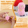 Ftyiwu 100g Chenille Yarn, Blanket Yarn for Knitting, Soft Chenille Yarn, Crochet Yarn for DIY Craft, Making Sweater, Hat, Blankets (Pink)