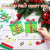 Poen 36 Pcs Christmas Felt Crafts for Kids DIY Christmas Tree Santa Claus Snowman Stockings Ornaments Felt Gingerbread House Gift Boxes Crafts for Xmas Tree Party Supplies
