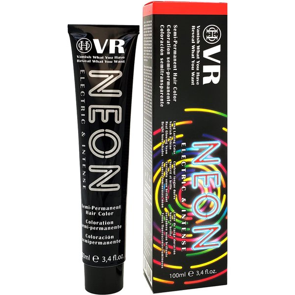 Cocohoney VR Neon Color Electric & Intense Semi-Permanant Hair Color for Bleach Level "9"| Vegan and Cruelty-Free | Long Lasting Color | Nourish & Shine | Real Glowing Neon (Candy Apple Red)