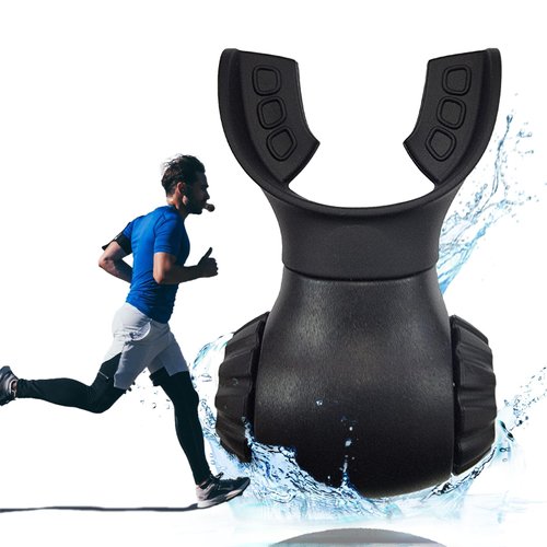 Oxyflow Exercise Trainer, Portable Respiratory Muscle Trainer with Adjustable Resistance, Exercise Device, Run Breathing Trainer, Muscle Trainer Exercise Device with Variable Settings (Night Black)