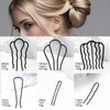 8 Pieces Metal Black Hair Side Combs Hair Fork Clip Teeth Hair Pin Stick for Updo Bun, Maker Hair Styling Tool Hair Accessories for Women and Girls