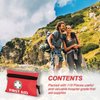General Medi Mini First Aid Kit, 110 Piece Small First Aid Kit - Includes Emergency Foil Blanket, Scissors for Travel, Home, Office, Vehicle, Camping, Workplace & Outdoor (Red)