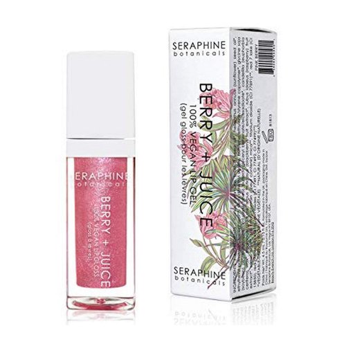 Seraphine Botanicals Berry + Juice - 100% Vegan Lip Gel Tinted Gloss 0.20 fl oz (Pink Berry)
