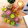 12 Flowers Succulents 3.6MM Mini Building Set - 1403PCS Botanical Collection for Office Home Décor Flower Plant Building Blocks Toy, Creative Building Project for Adults, Gifts for Women Kids 10+