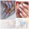 4 Boxes Opal Chrome Nail Art Powder Holographic Glitter Nails Flakes Irregular Shiny Mermaid Sequins Pink Purple Manicure Paillettes Nail Art Decorations