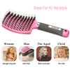 KTKUDY Detangling Hair Brush - Boar Bristle & Tangle-Free Design for Kids, Women, and Men - Perfect for Wet and Dry Hair - Smooth, Magical Pain-Free Styling (Pink)