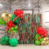 JTGILKFR 60PCS Christmas Balloons Red Green Gold Confetti Balloons Globos Navideños Xmas Balloons Supplies with Ribbons for Friendsmas Christmas Party Birthday Holiday Decorations
