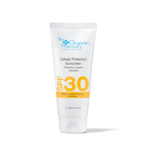 The Organic Pharmacy Cellular Protection Sunscreen SPF 30, Non-chemical Mineral Sunscreen 100ml 3.4 oz.