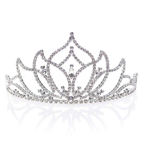 Anderson's Elvira Rhinestone Tiara, 3 1/4 Inches, Woman's Crown, Wedding/Prom Tiara, Queen Or Princess Tiara For Prom, Homecoming, Pageant, Wedding, School Dance, Award, Costume, Party, Event