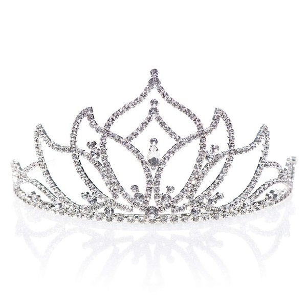 Anderson's Elvira Rhinestone Tiara, 3 1/4 Inches, Woman's Crown, Wedding/Prom Tiara, Queen Or Princess Tiara For Prom, Homecoming, Pageant, Wedding, School Dance, Award, Costume, Party, Event