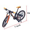 Ailejia Alloy Mountain Bicycle Ornament Model Bike Cake Topper Racing Bike Mountain Finger Bicycle Toy Mini Bicycle Vehicles Party Decorations Crafts for Home (Black Orange)