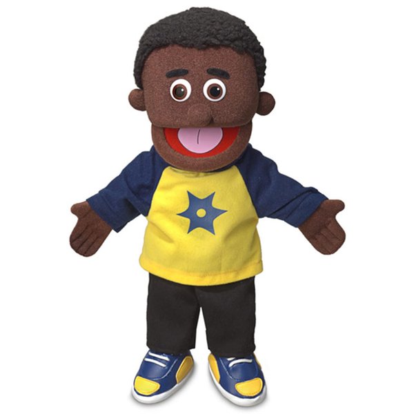 14" Jordan, Black Boy, Hand Puppet