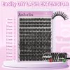 Fluffy Lash Clusters 8-16mm Thick Cluster Eyelash Extensions 143 PCS D Curl Volume Lash Clusters Wide Band Individual Lashes False Eyelashes DIY at Home Beginner Friendly, by Anforlin