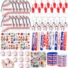 134 PCS Baseball Party Favors, 12 Set Baseball Goodie Bag, Mini Stress Balls, Baseball Stickers, Rubber Bracelets, Keychain, Tattoo Stickers, Slap Bracelets, Whistle for Baseball Themed Party Supplies