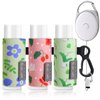 Likesing Keychain Chapstick Holder, Lip Balm Holder Lipstick Sleeve Pouch with Clip On, Elastic Lip Gloss Gifts for Friends (Plants, 3pcs)