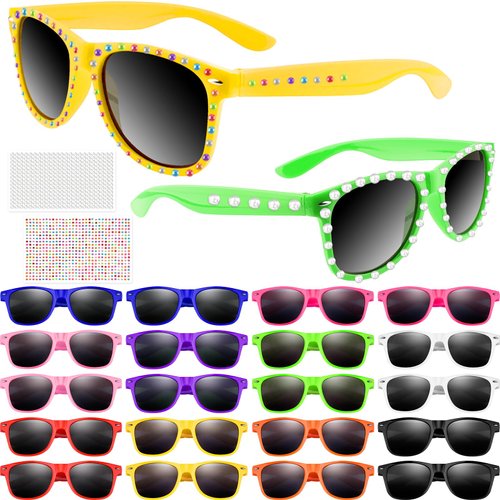 MEEZY 20 Pack Kids Sunglasses Bulk Neon Sunglasses Party Favors for Kids Boys Girls with UV400 Protection Birthday Summer Beach Pool Party Supplies Goody Bag Fillers