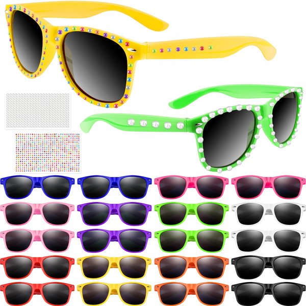 MEEZY 20 Pack Kids Sunglasses Bulk Neon Sunglasses Party Favors for Kids Boys Girls with UV400 Protection Birthday Summer Beach Pool Party Supplies Goody Bag Fillers